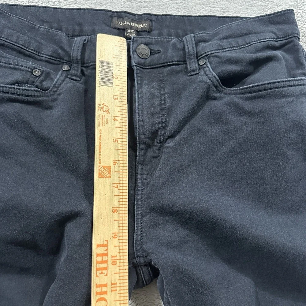 Banana Republic Jeans Pants Men 34 x 32 Straight Leg Preppy Office Navy Blue